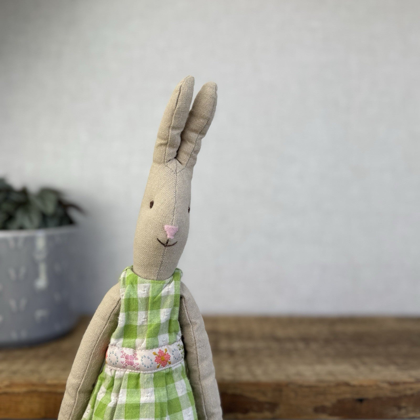 Maileg Medium Bunny Christina Rabbit Girl - Rare/ Retired 2011 Green Dress 16”