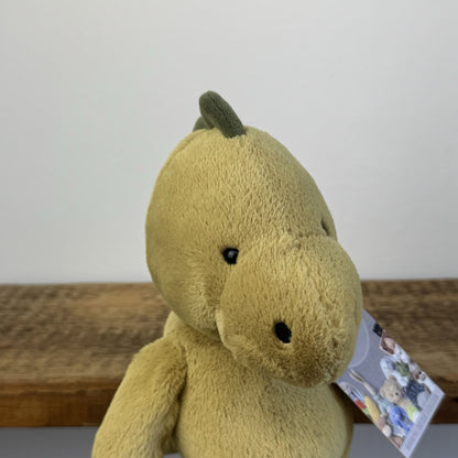 Jellycat Nimbus Dinosaur - Light Green Chunky Dino Plush Retired Rare Plush 10"