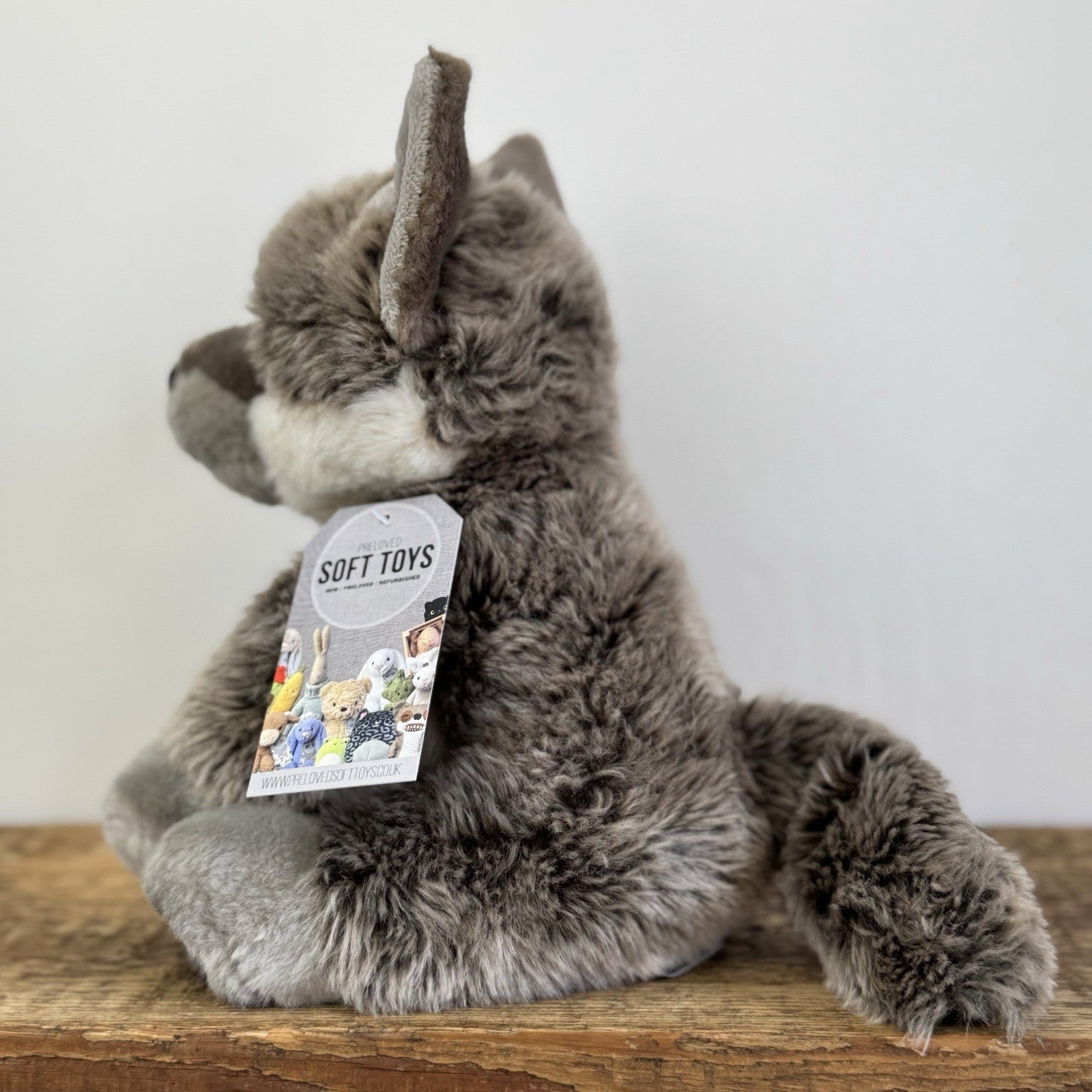BBC Earth Husky Wolf Soft Toy Plush Posh Paws 2008 - Retired Beanie Realistic