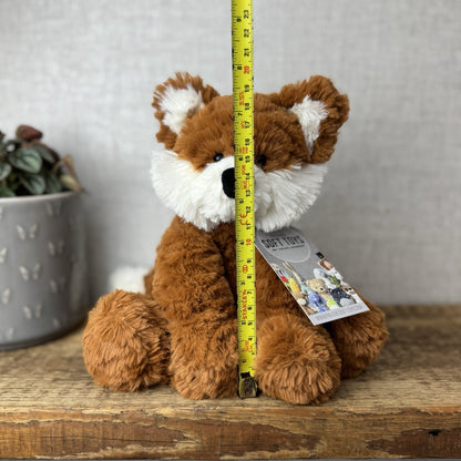Jellycat Medium Fuddlewuddle Fox - Textured Sitting Fox Wild Soft Toy Beanie 8"