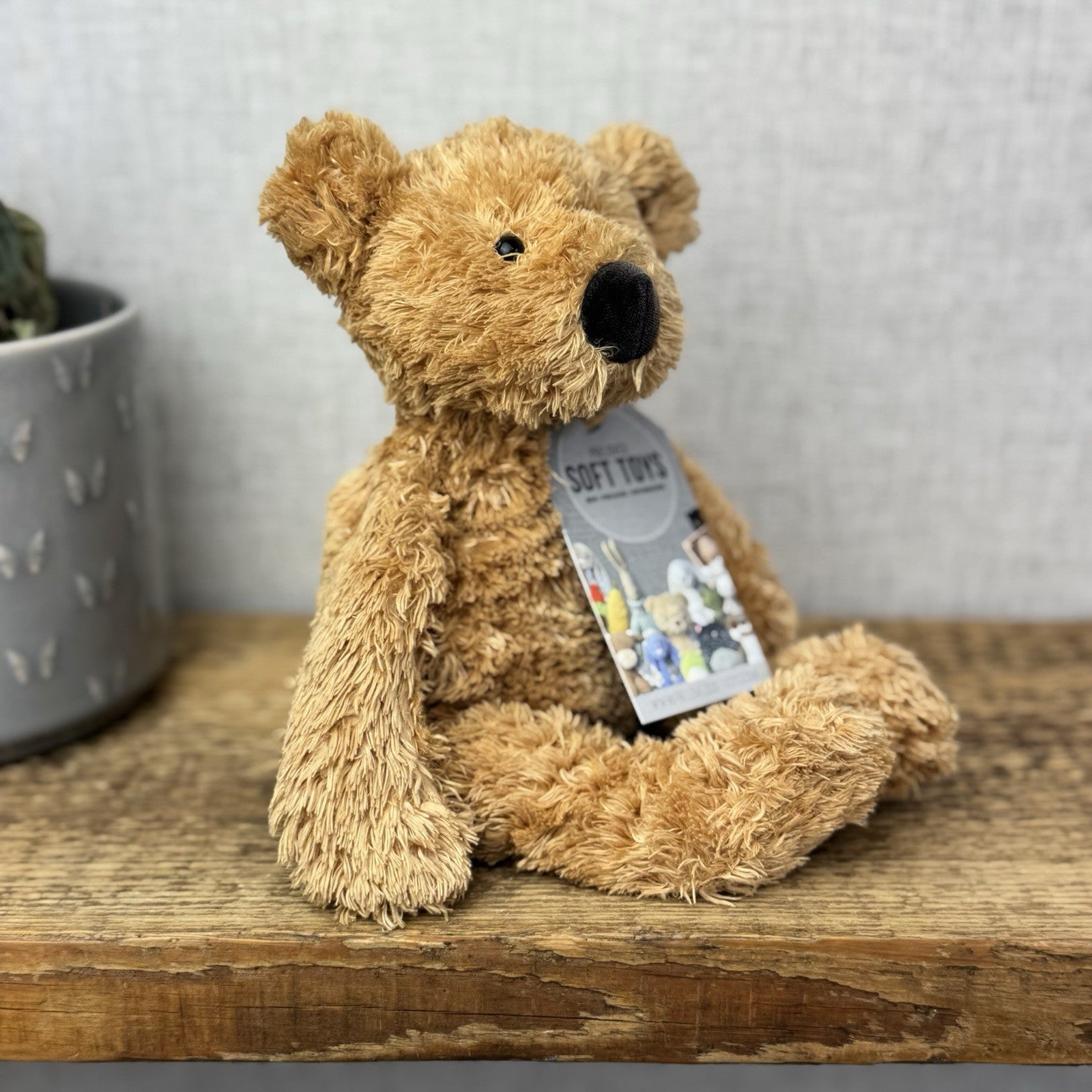 Jellycat  Tumbler Bear - Golden Scruffy Bunglie Style Bear Beanie Plush 10”