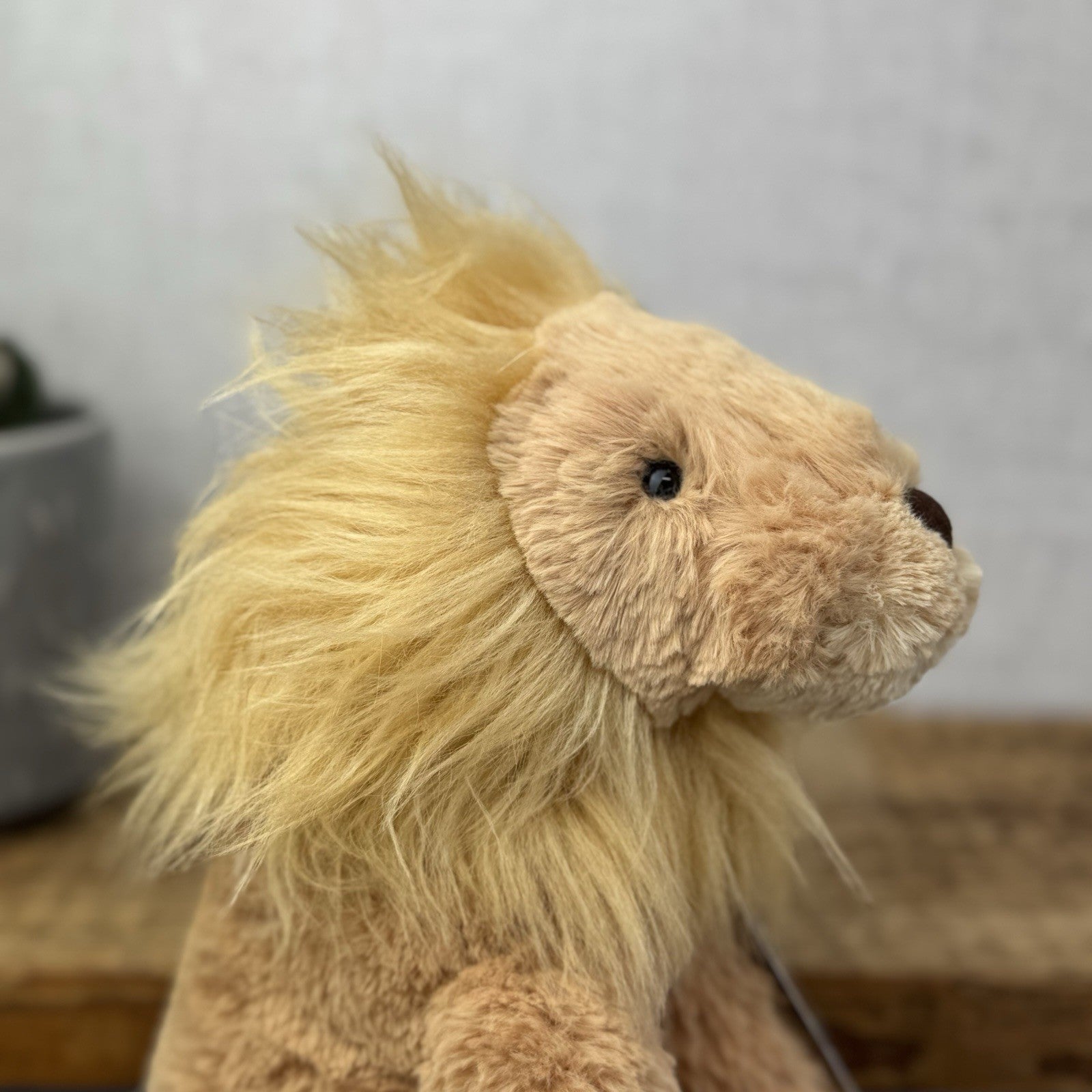 Jellycat Leonardo Lion Medium Wild CatTail - Sitting Lion Beanie Plush Retired