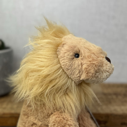Jellycat Leonardo Lion Medium Wild CatTail - Sitting Lion Beanie Plush Retired