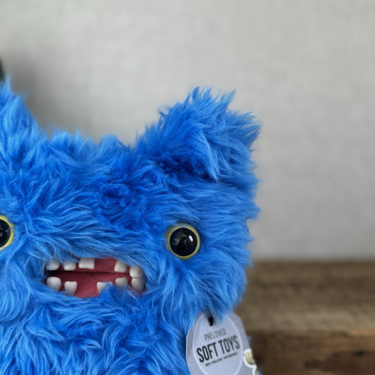 Fuggler Screech - Bright Blue Fluffy Fuggler Fluffy Funny Ugly Cute Monster