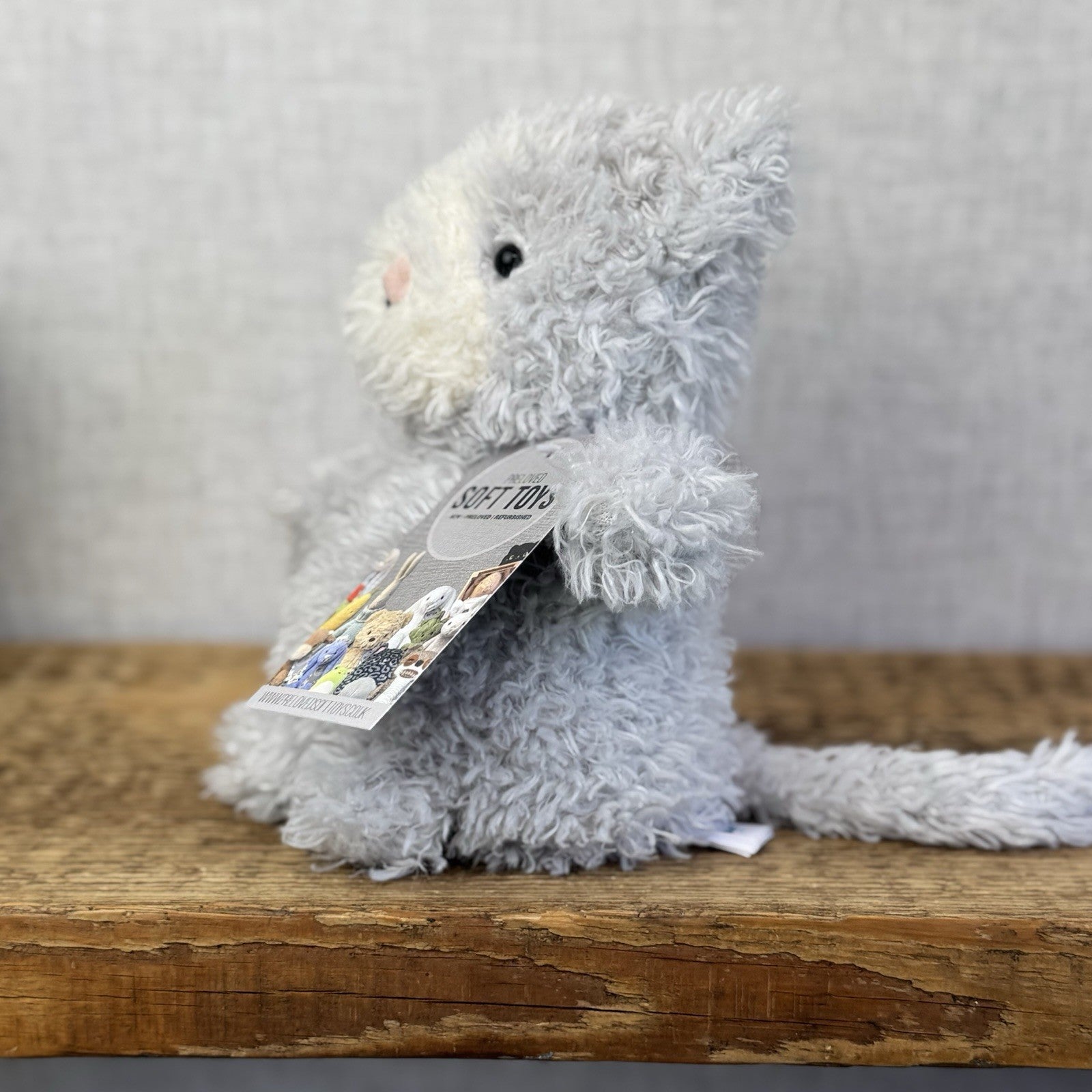 Jellycat Little Kitten - Small Grey Beanie Kitten Cat Retired Rare Small 7"