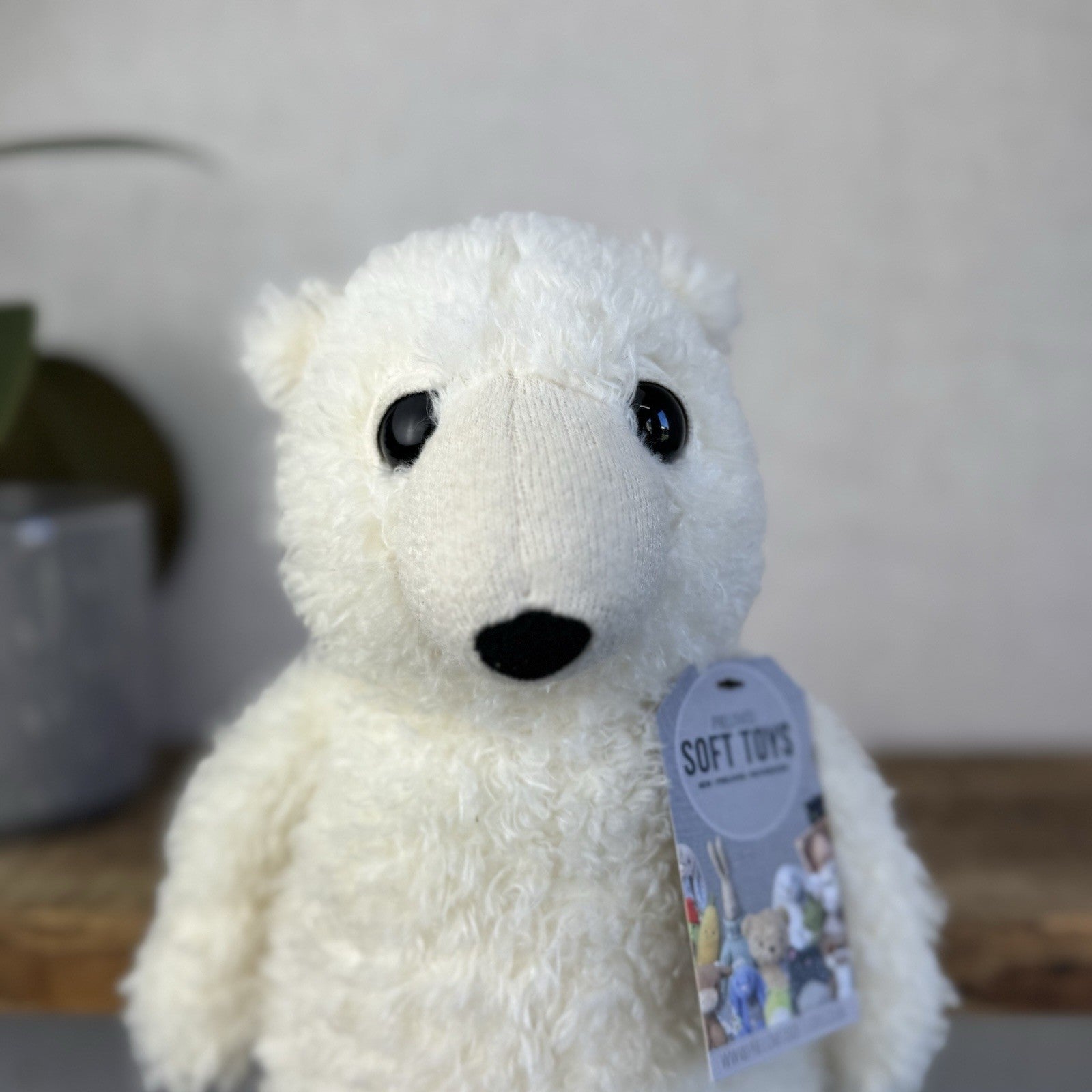 Jellycat Dumble Polar Bear Off White Large Curly Haired Big Eyed Polar Bear 14"