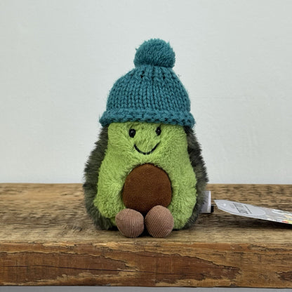 Jellycat Amuseable Cozi Avocado With Hat Plush Soft Toy - Teal Cozi Avacado NWOT