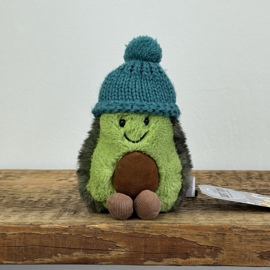 Jellycat Amuseable Cozi Avocado With Hat Plush Soft Toy - Teal Cozi Avacado NWOT