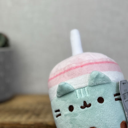 Gund Pusheen Cat - Boba Tea Pusheen Small Soft Toy Cat New Without Tag 8”