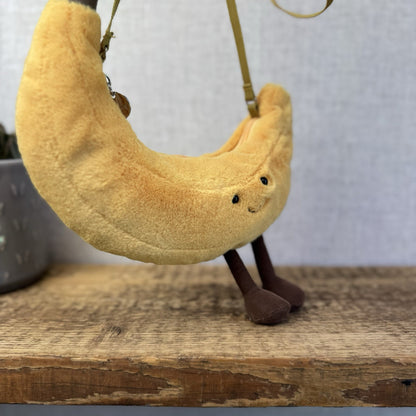 Jellycat Amuseable Banana Bag - Fruit Jellycat Bag Soft Plush Collectible 8"