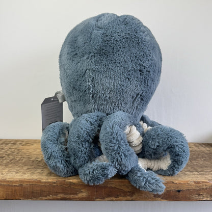 Jellycat Large Storm Octopus - Navy Large Octopus Beanie Retired Blue 20”