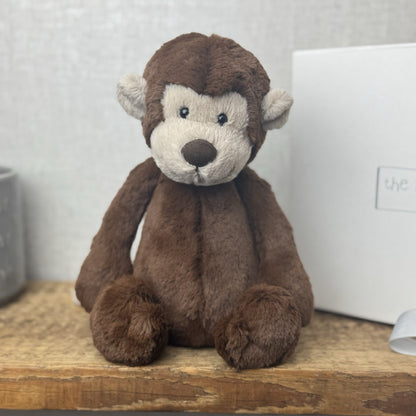 Jellycat Medium Morris Monkey (White Company Exclusive) Chocolate Brown New Tag