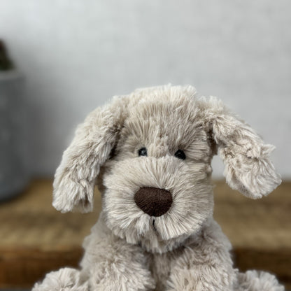 Jellycat Small Riley Fuddlewuddle Pup - New Grey White Company Exclusive 6”