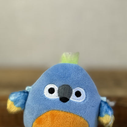 Squishmallow Micromallow With Tag - Blue Parrot Bird Tenise (Multi Buy Discount)