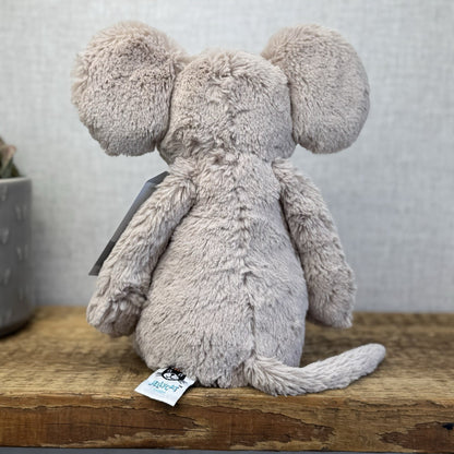 Jellycat Medium Grey Bashful Mouse - Mouse Soft Toy Whiskers Retired Rare 12"