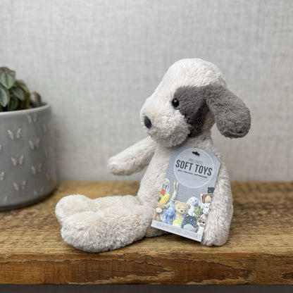 Jellycat Small Snugglet Barnaby Pup - Small Brown/Cream Dog Soft Retired 11"