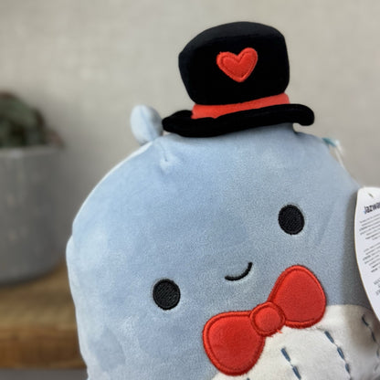 Squishmallow Samir The Whale Valentines Sea Creature Cute With Tags 7.5" 