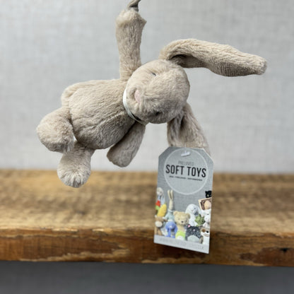 Jellycat Beige Bunny Musical Pull - Lullaby Mobile Baby Music NWOT