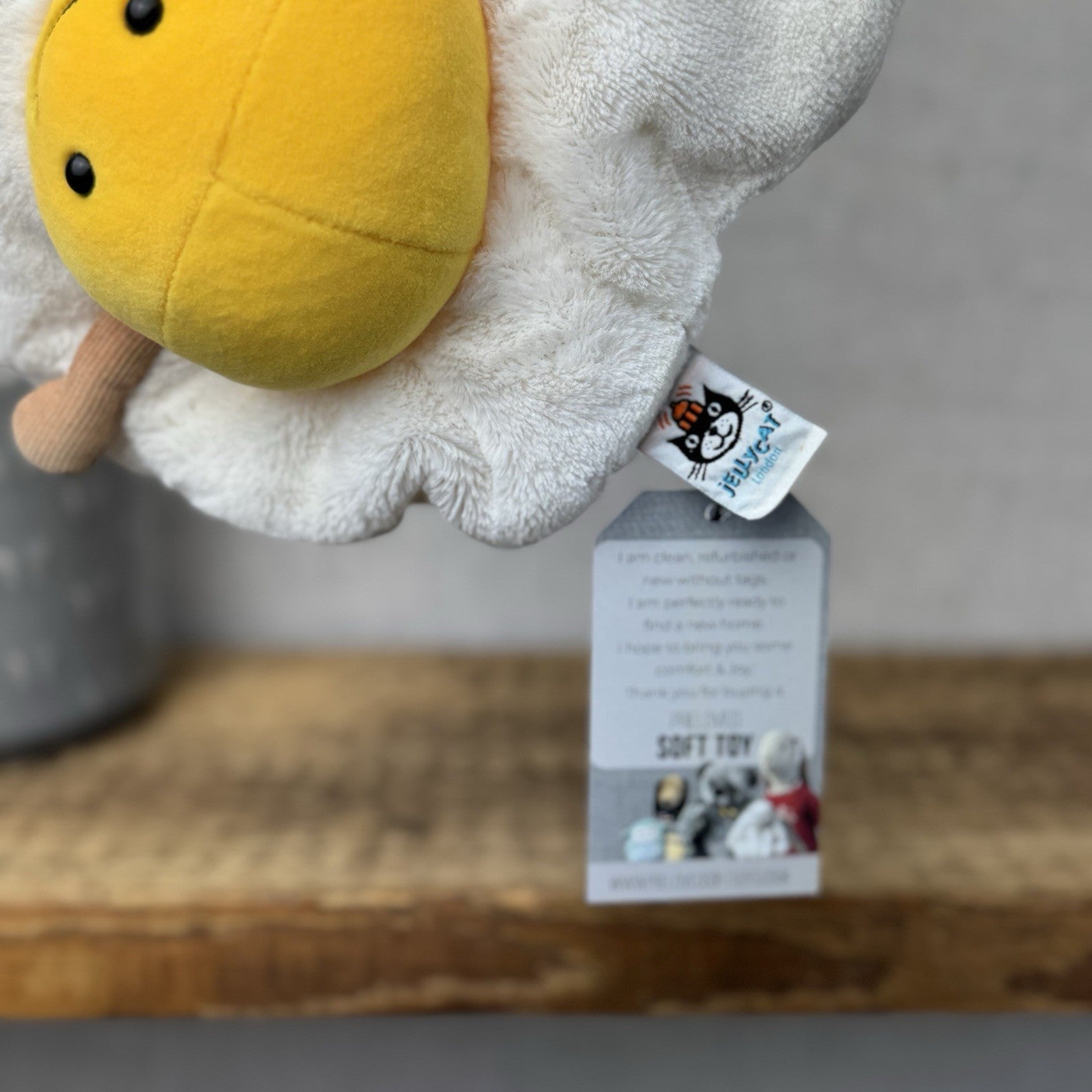 Jellycat Amuseable Fried Egg - Egg Soft Toy Sunny Side Up Medium Retired 9"