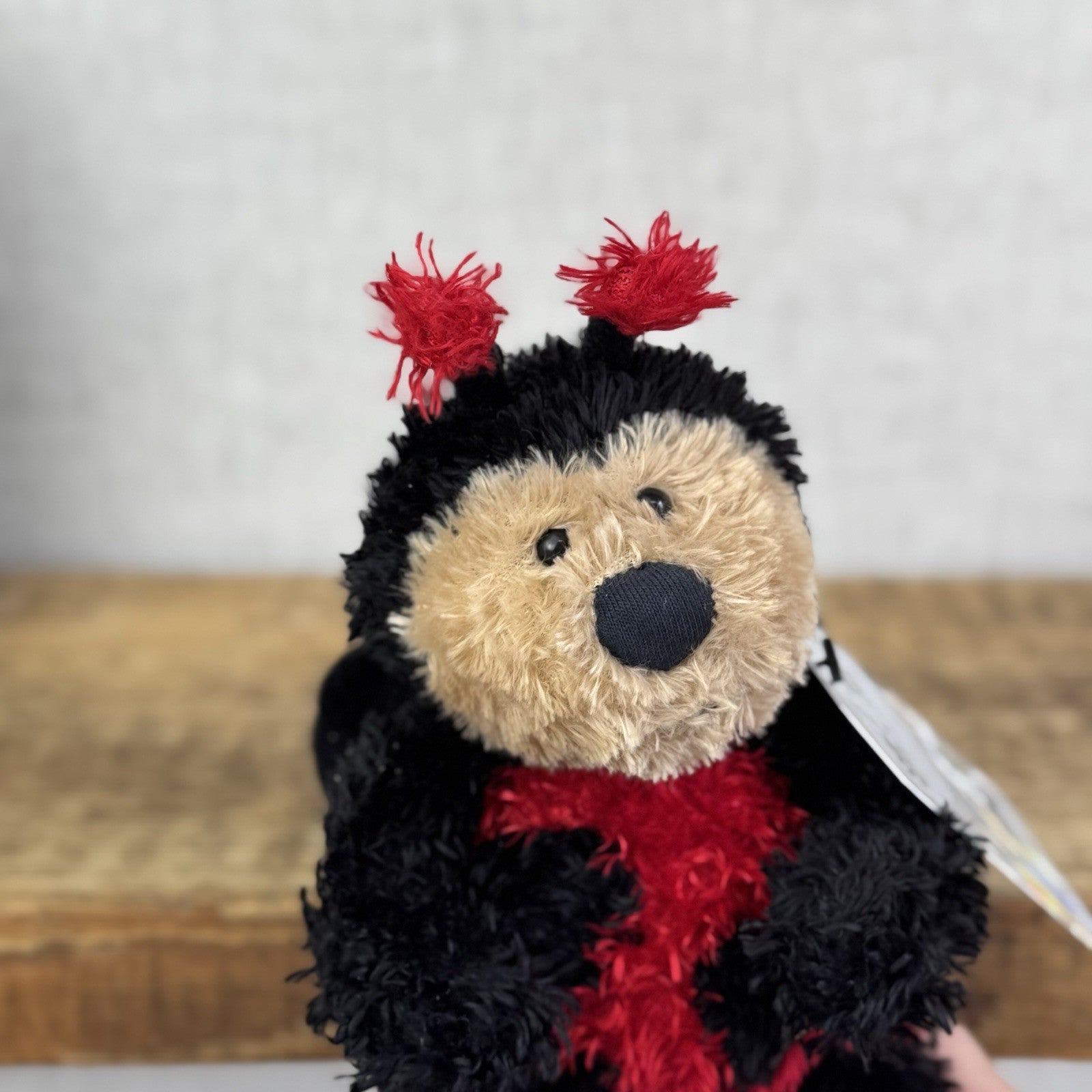 Jellycat Bunglie Tot Leila Ladybird 7”- Beanie  Plush Retired Rare (Repaired)