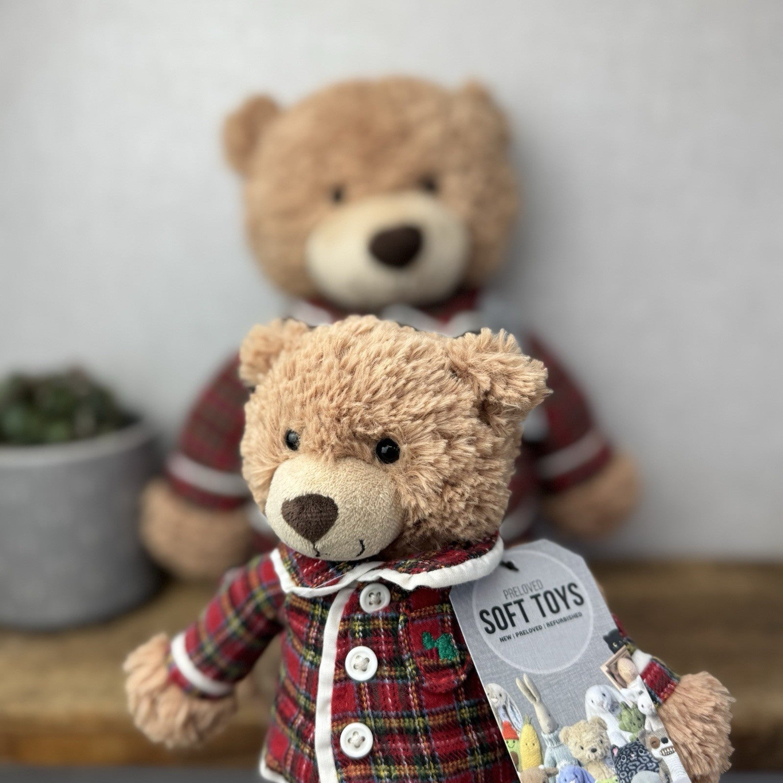 John Lewis Christmas Bed Time Bear - Large & Small (Jellycat Collaboration) Rare