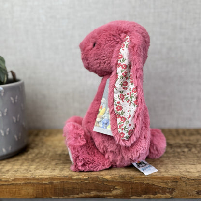 Jellycat "Blossom" Cerise Bunny - Custom Made Floral Bunny Rabbit Pink Retired 