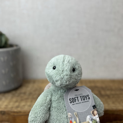 Jellycat Small Bashful Turtle - Small Beanie Light Green Tortoise Retired 8"