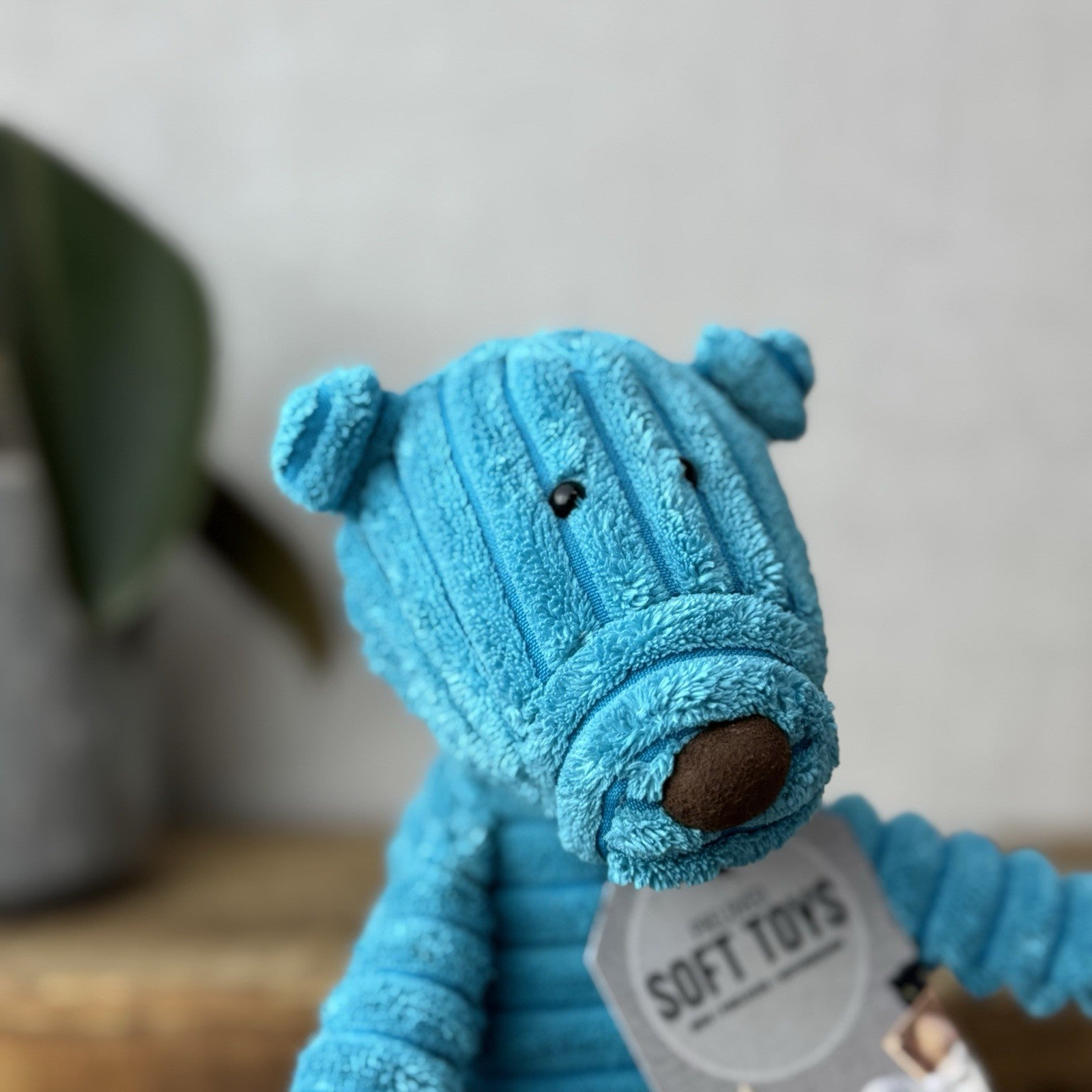 Jellycat Small Cordy Roy Ted Teddy Bear Blue Soft Toy Plush Beanie Retired 9”