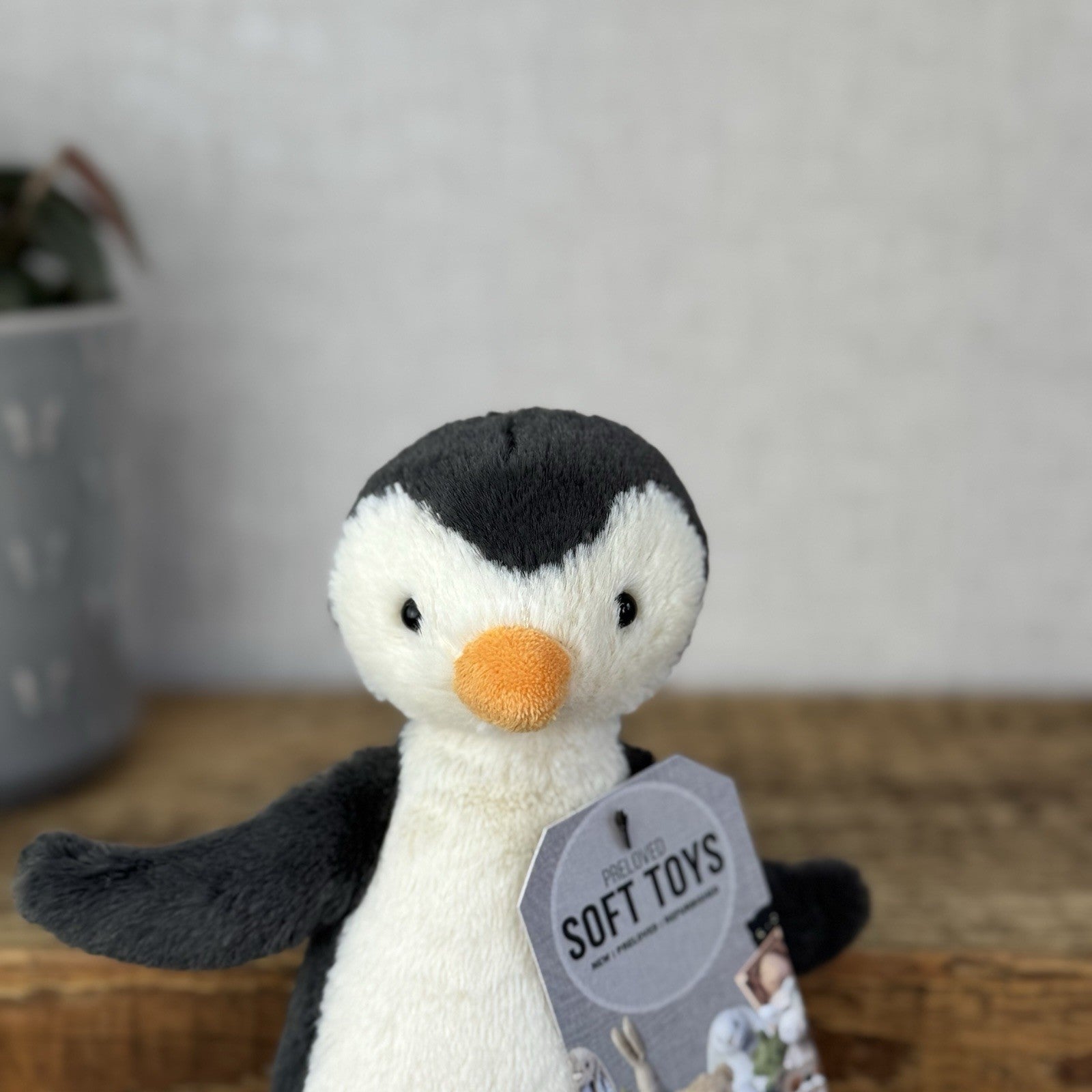 Jellycat Small Bashful Penguin - Small Retired Penguin Grey NWOT 8” (#2)