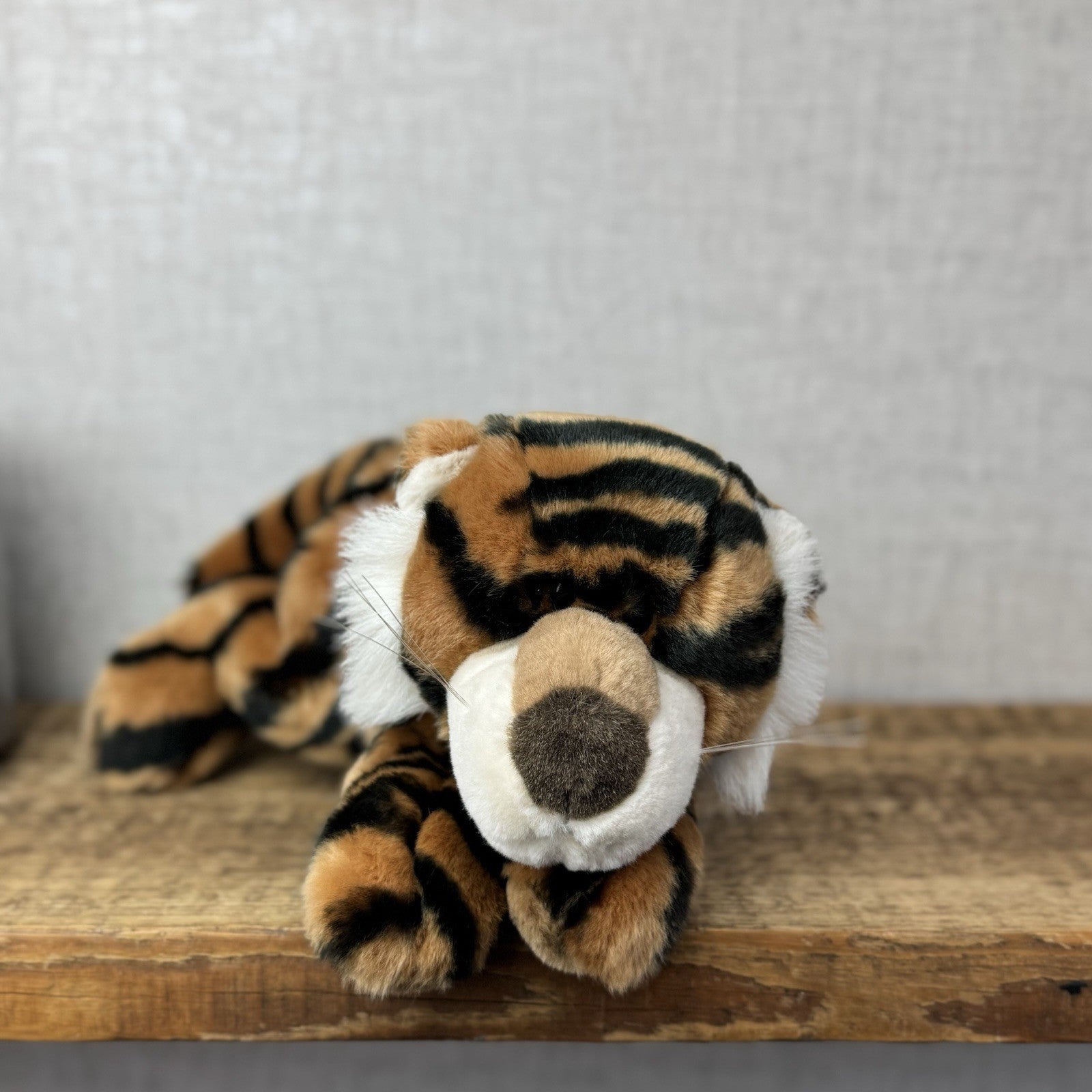 Aurora A&a Vintage Flopsies Tiger Trent - Floppy Heavy Tiger Soft Toy Beanie 12”