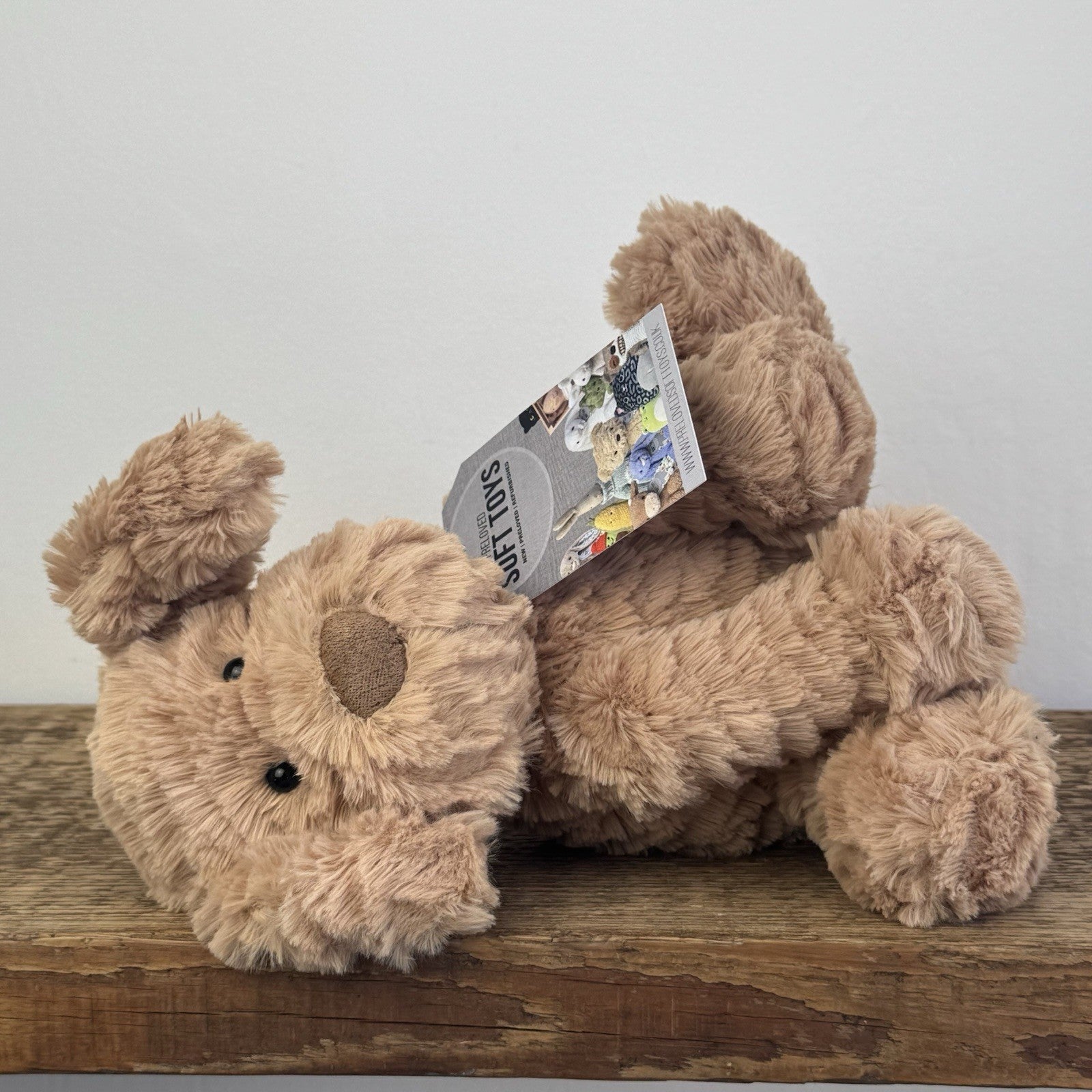 Jellycat Fuddlewuddle Puppy Medium - Light Brown Beige Dog (First Edition) 8"