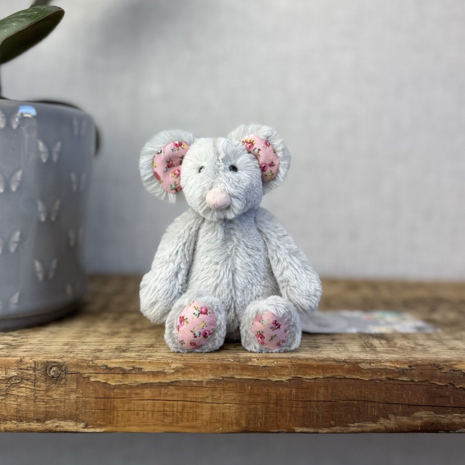 Jellycat Tiny Bashful Baby Blossom Mouse - Tiny Mouse Floral Ears Collectible 5"