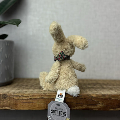 Jellycat Lost & Found Friends - Rufus Rabbit - Tiny Rabbit With Bow Rare 7"