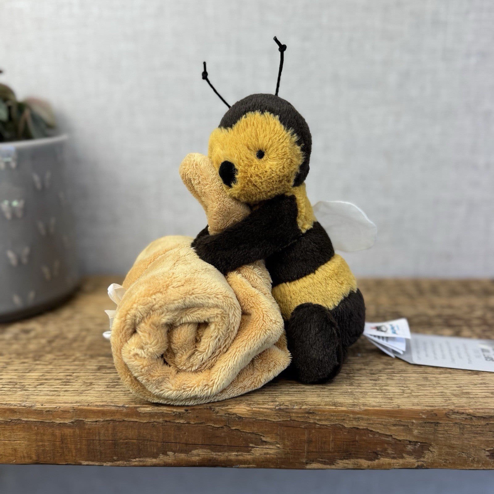 Jellycat Bashful Bee Soother - Bumble Bee Comforter Neutral Baby Gift NWOT 