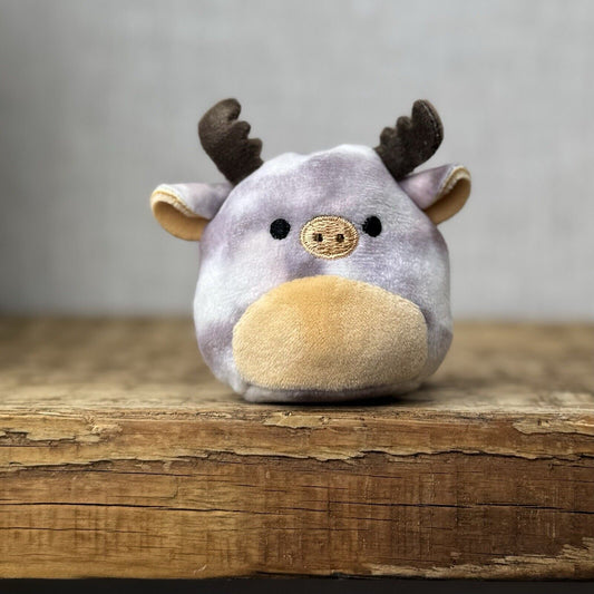 Squishmallow Squishville - Gregor The Moose - Tie Dye Moose Deer Soft Toy 2"