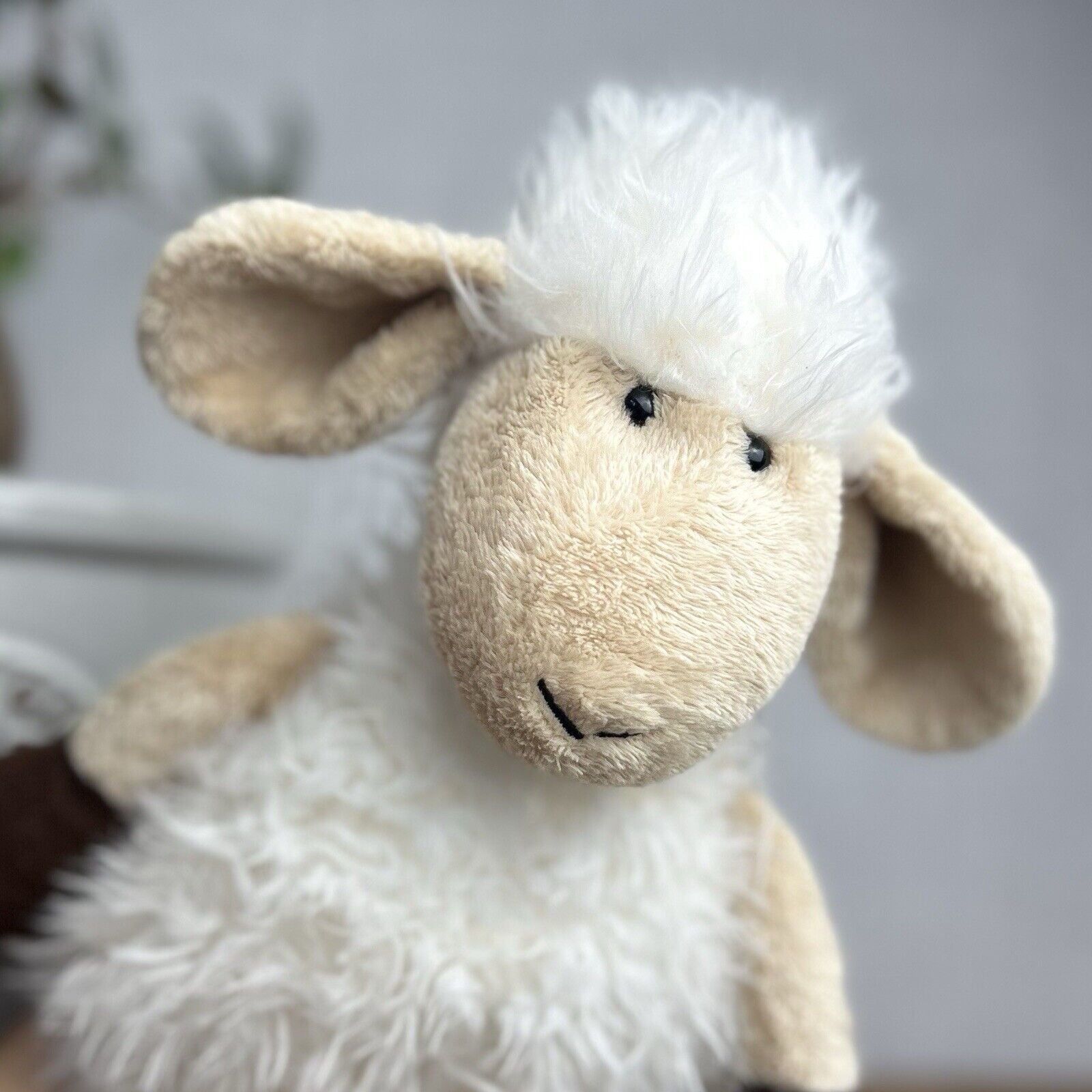 Jellycat Tiggalope Sheep - Medium Sheep 14" - White Fluffy Beanie Sheep Retired
