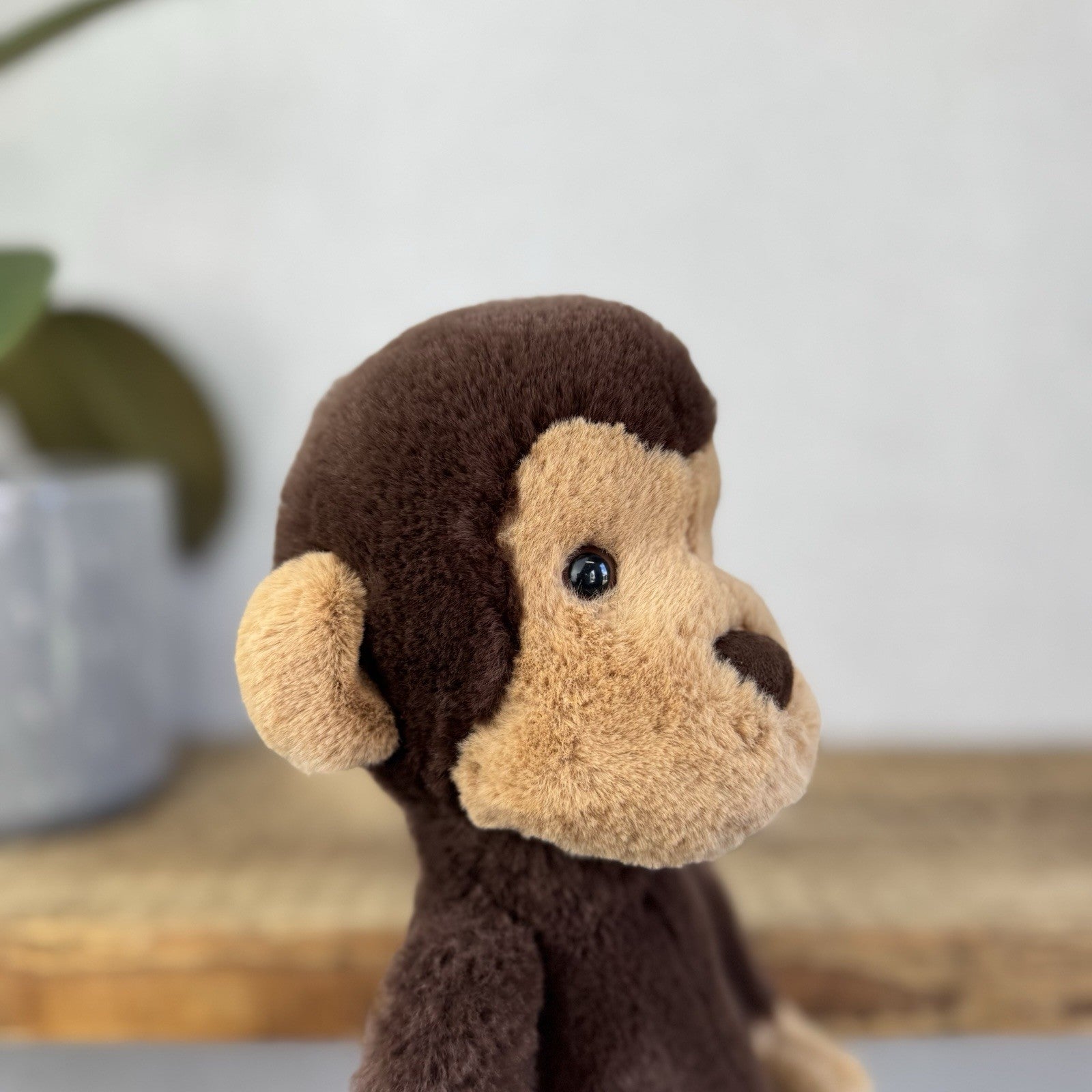 Jellycat Wumper Monkey - New With Tags Deep Brown Monkey Soft Beanie Retired 12”