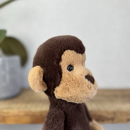 Jellycat Wumper Monkey - New With Tags Deep Brown Monkey Soft Beanie Retired 12”