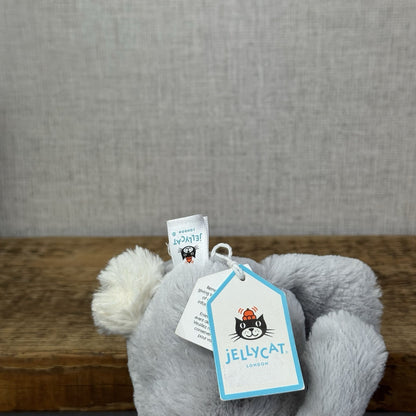Jellycat Small Blossom Silver Bunny "Bloom" BNWT Purple Floral Ears Grey Bunny
