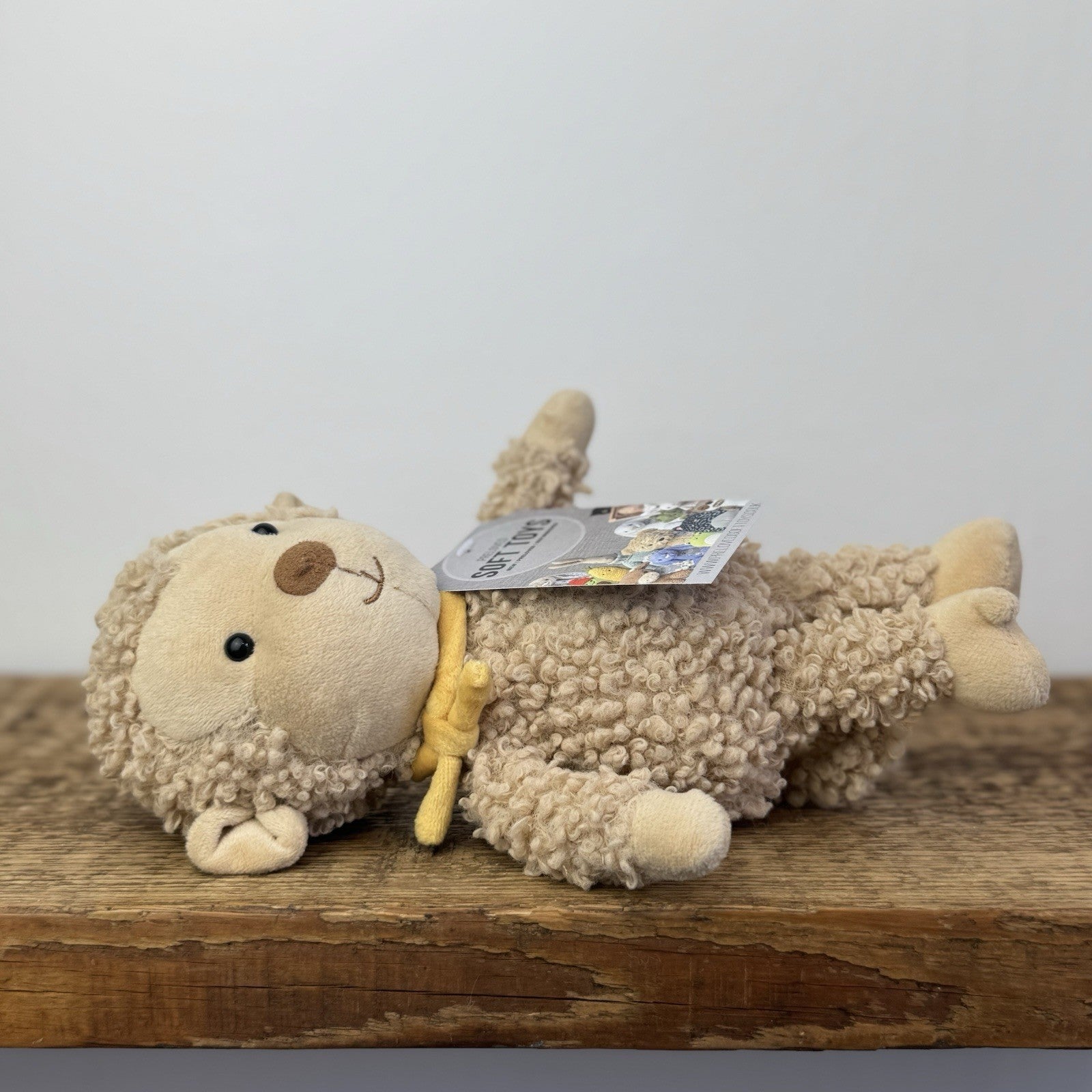 Jellycat Fuzzkin Monkey - Small Light Brown Monkey Beanie Neck Tie Retired 9"