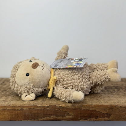 Jellycat Fuzzkin Monkey - Small Light Brown Monkey Beanie Neck Tie Retired 9"