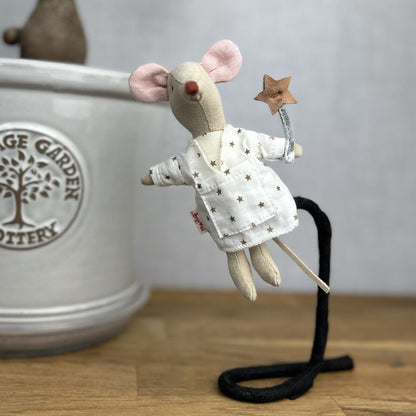 Maileg Tooth Fairy Mouse - Retired 2015 Winter - White Star Fiary 16-3789-00