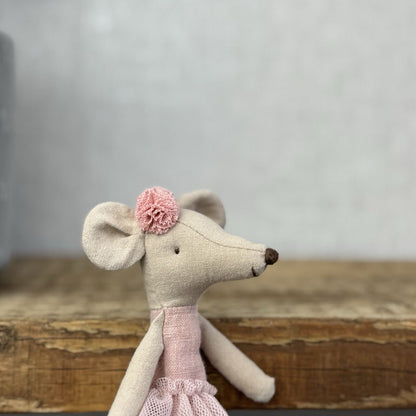 Maileg Ballerina Mouse - Big Sister Mouse In Tutu - Pink Mouse Retired 2022
