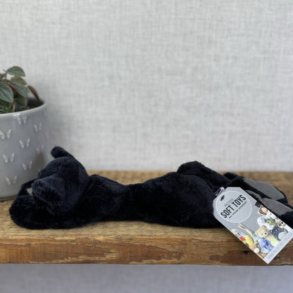 Manhattan Toy Lanky Cats Ziggy - Black Floppy Kitten Soft Toy Without Tag 13”