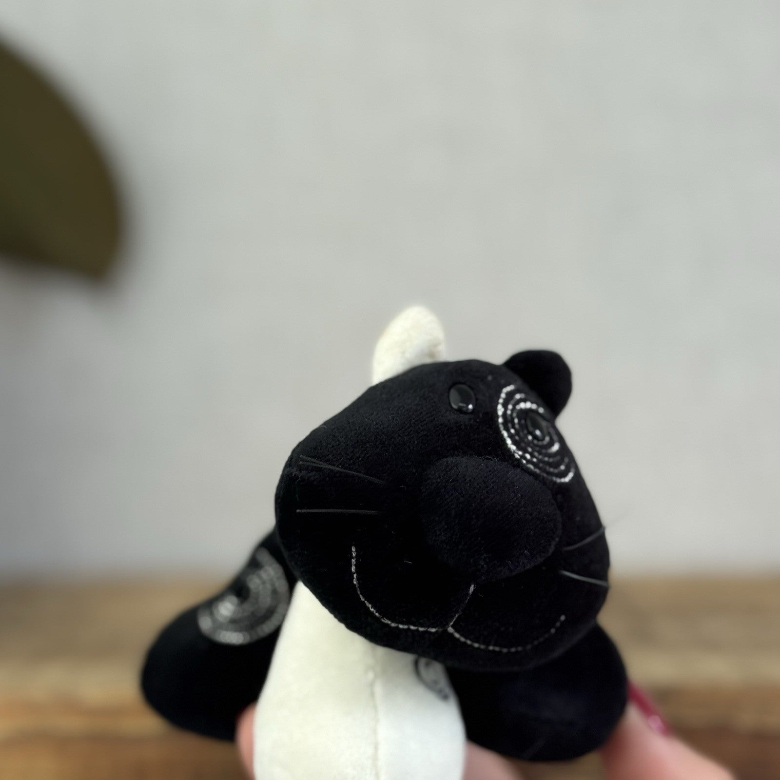 Jellycat Tubby Toes Cat - Vintage Black & White Cat Soft Toy Beanie Mini 4”