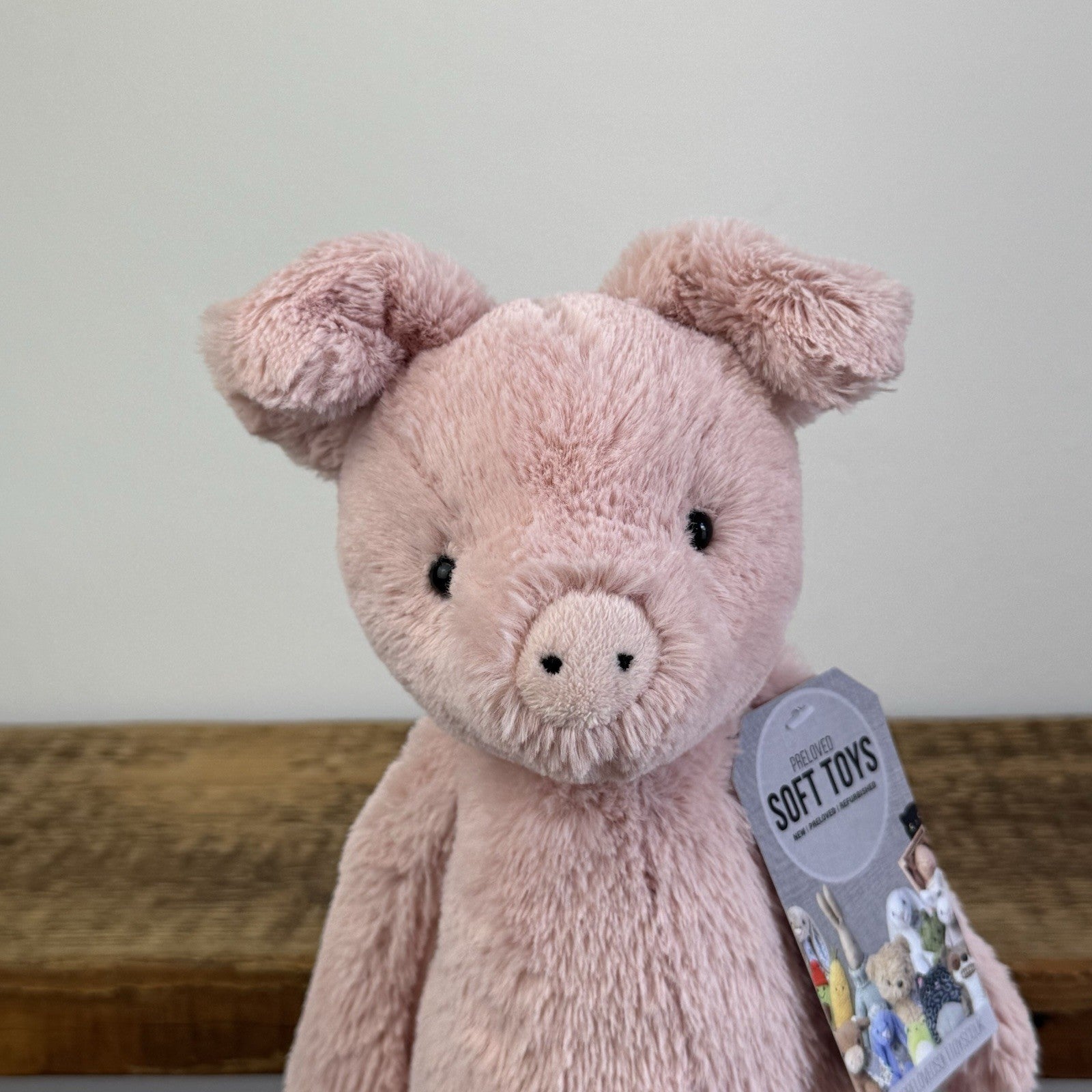 Jellycat Medium Bashful Piglet - Pink Medium Bashful Pig Soft Toy Retired 12"