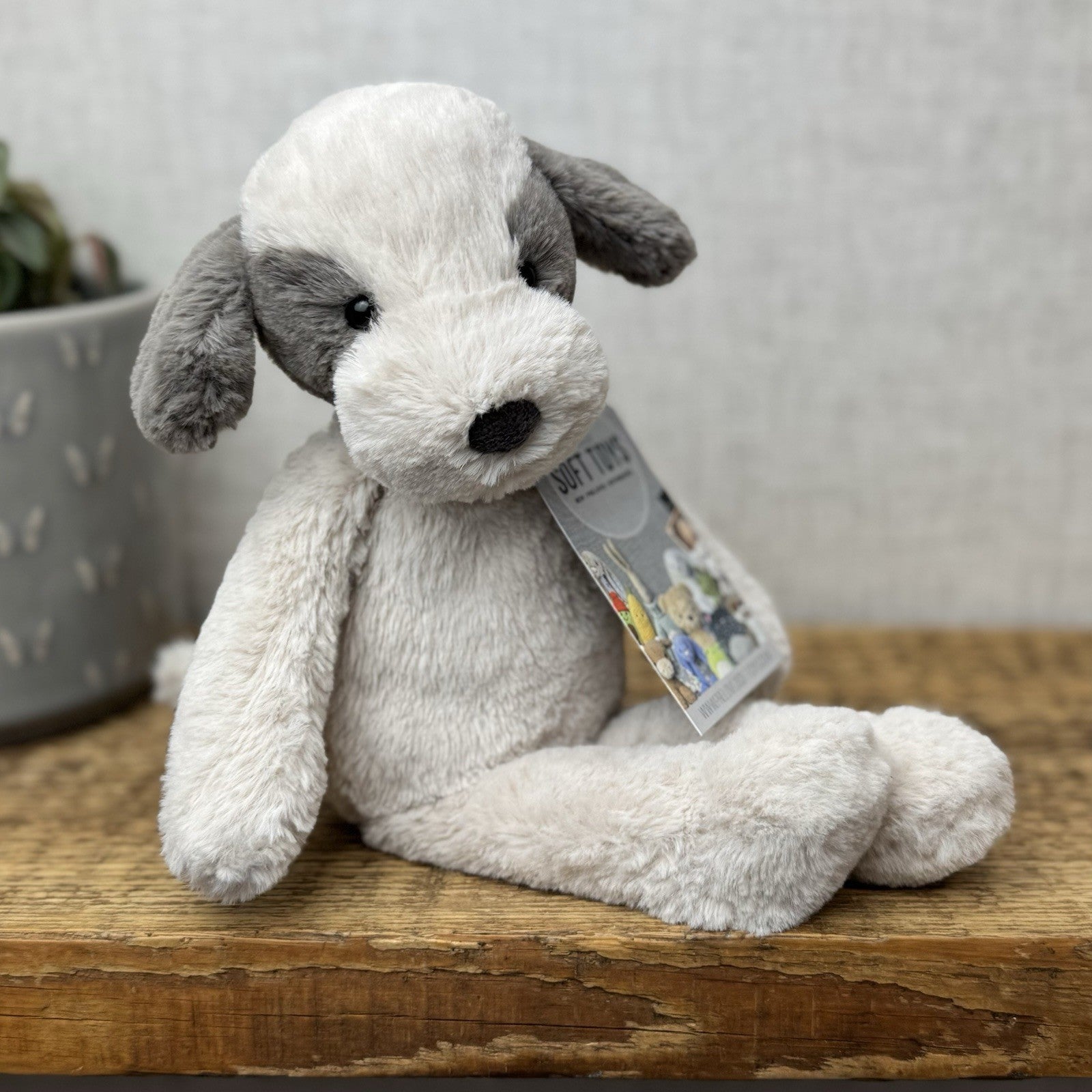 Jellycat Small Snugglet Barnaby Pup - Small Brown/Cream Dog Soft Retired 11"