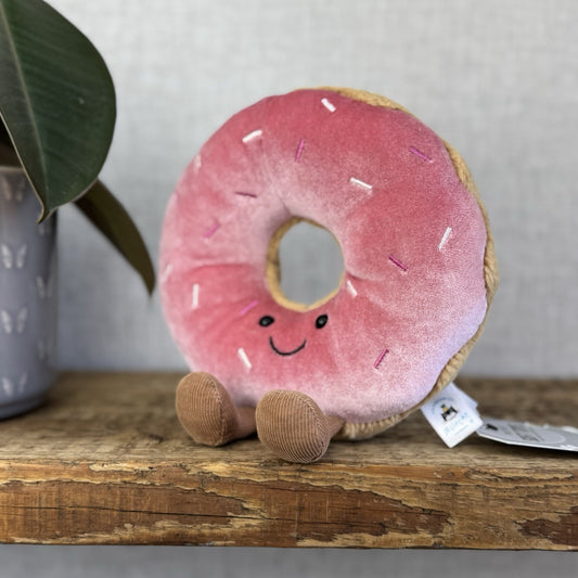 Jellycat Amuseable Doughnut Soft Toy Food Play Cute Collectible Beanie Plush 7"