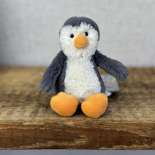 Jellycat Tiny Baby Bashful Penguin - Grey/White Miniature Penguin Beanie 5"
