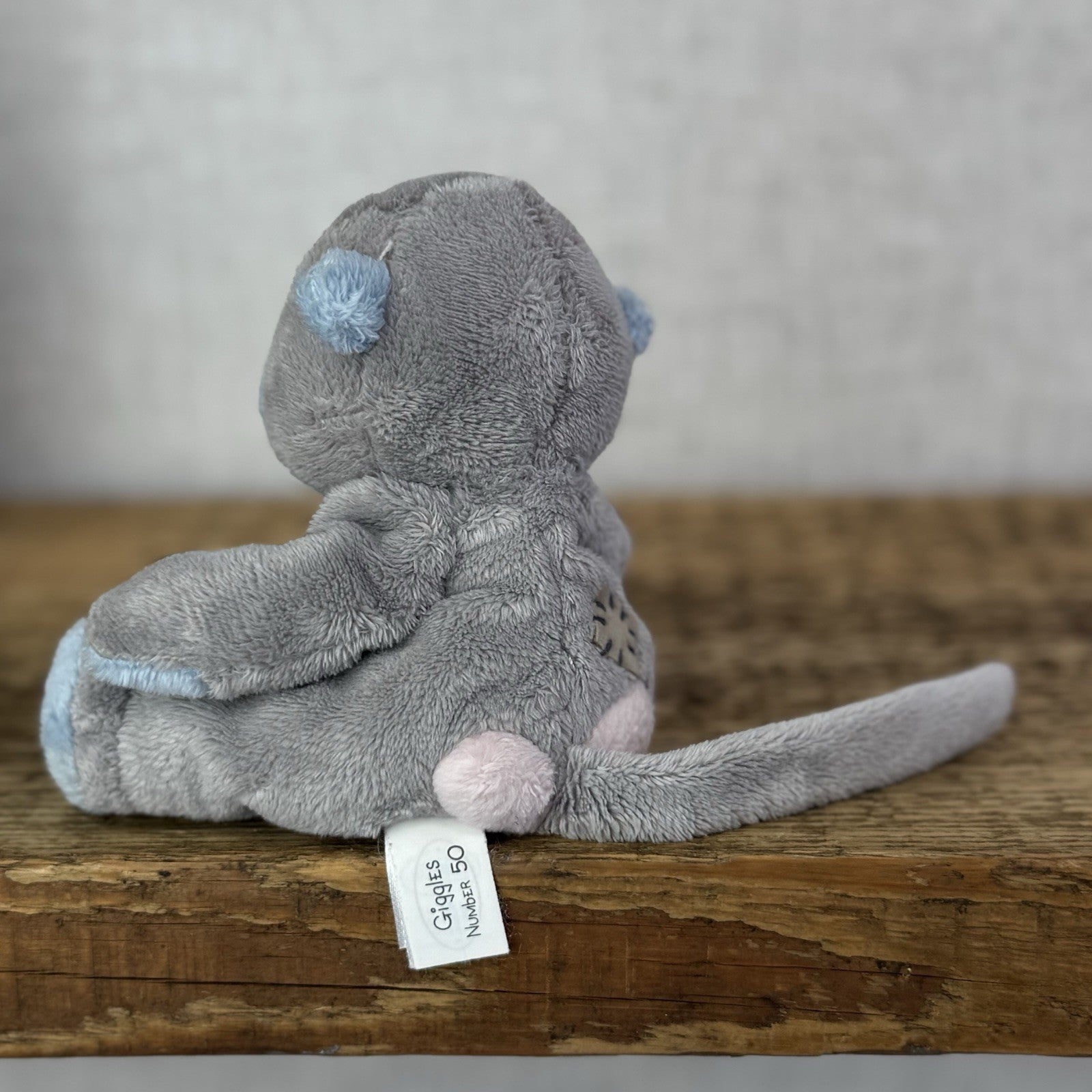 Blue Nose Friends Giggles Gibbon - Mini Monkey Soft Toy Grey Carte Blanche